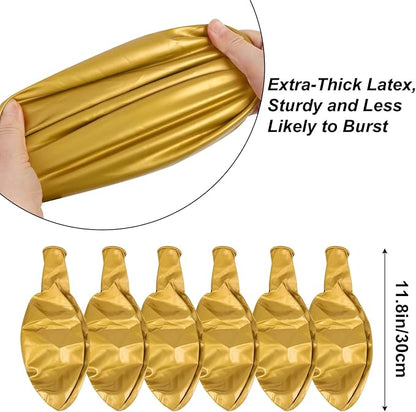 RUBFAC Gold Giant Balloons 6Pack 36 Inch Jumbo Large Latex Balloons - Image 3