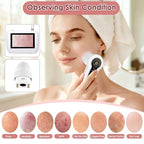 Skin Hair Analyzer, 5 Inch LCD Digital Scalp Detector with 50X/200X Lens, Rechargeable Hair Follicle Scanner for Skin Analysis, Home Salon Use, Portable Dermatoscope Tool