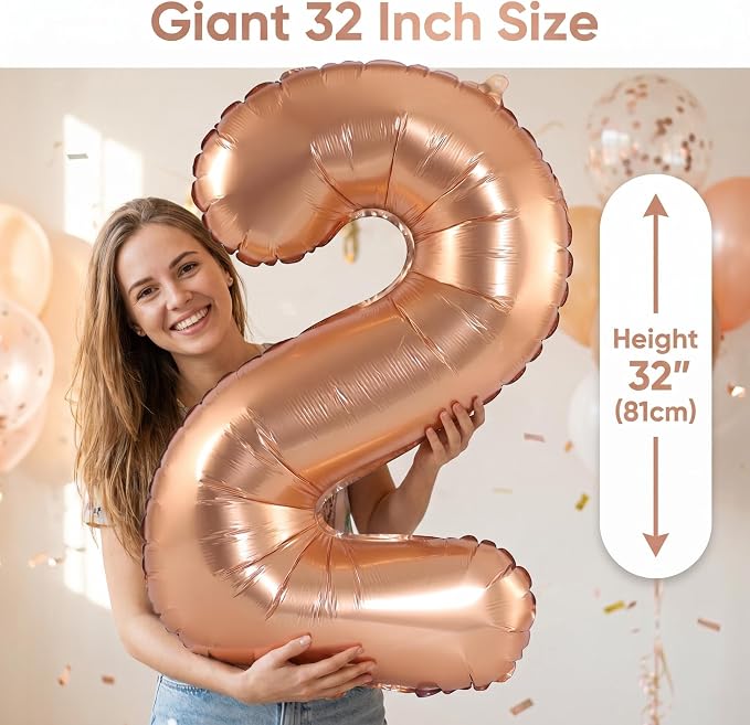 YPSelected 32 Inch Large Foil Helium Number Balloon Birthday Wedding Party 0-9 - Image 5