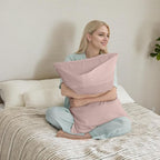 TELUS Pillow Cases King Size 2 Pack, Bamboo Rayon Cooling Pillowcases with Envelope Closure, Cool Breathable Pillow Case for Hot Sleepers & Night Sweats, 20x36 inches, Pink
