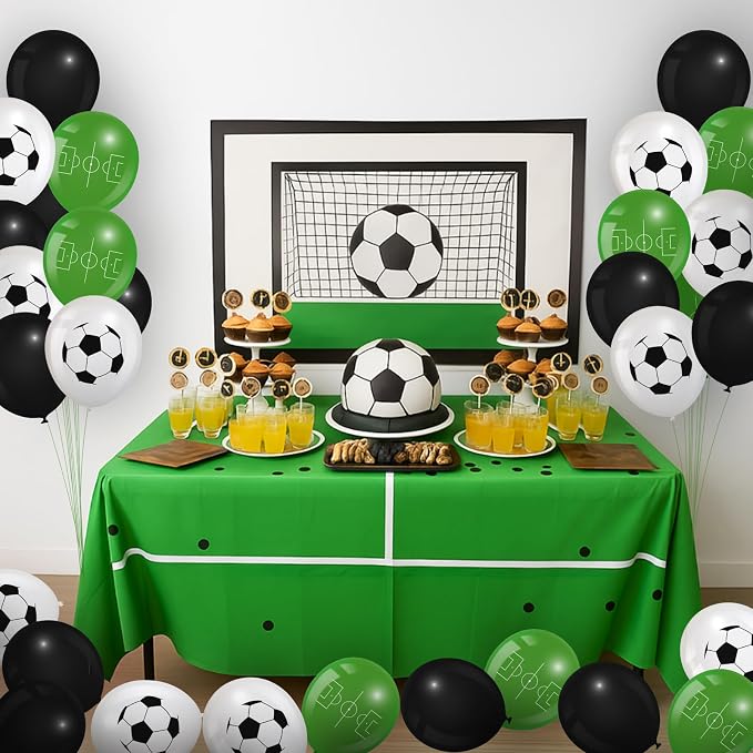 Censen 45 Pieces Soccer Balloons Party Decorations 12 Inch Soccer Latex Balloons - Image 6