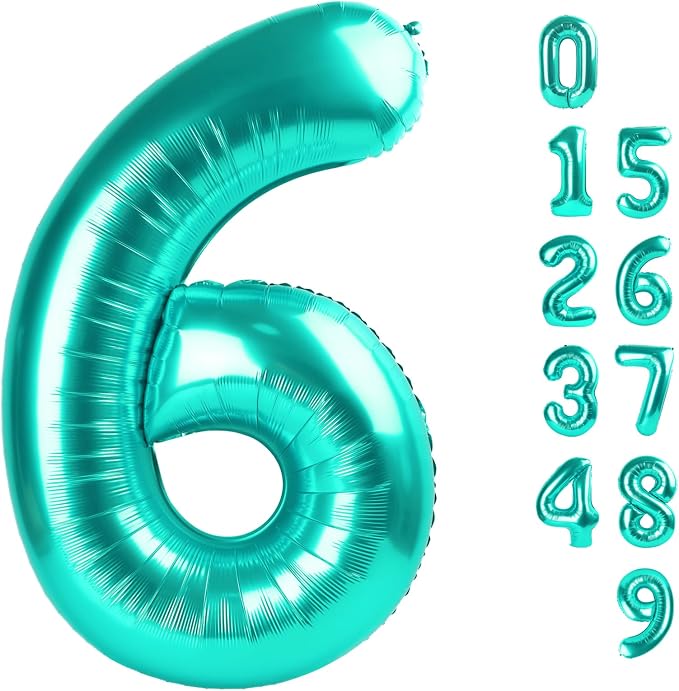Number 6 Balloons 40 Inch for 6 16 Birthday Party Decorations, by Mluchee