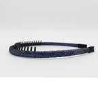 Multicolor Stylish Teeth Comb Hair Hoop Hairband Headband Soft Comfy Non-slip Hair Accessories for Women/Girl(6 color)