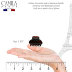 Camila Paris CP3553 French Hair Clip for Women, Small, Tortoise Shell 1.5 Inch Girls Hair Claw Clips Jaw Fashion Durable Styling Hair Accessories for Women, Strong Hold No Slip Grip, Made in France