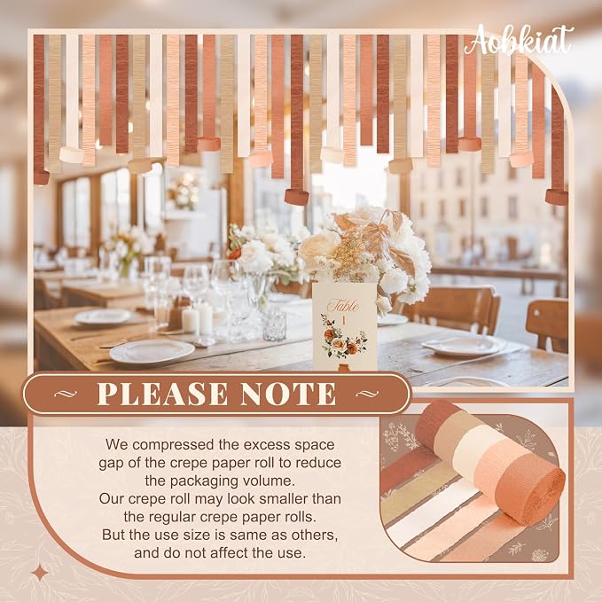 AOBKIAT Brown Boho Streamers Party Decorations - Image 9