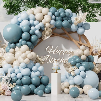 SUWEN Dusty Blue Balloons Arch Kit Garland 153Pcs 18 10 5 Inch Light Blue | by SUWEN