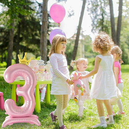 42 Inch Pink Foil Number 5 Balloon, 5th Pink Birthday Decorations | Giant - Image 6