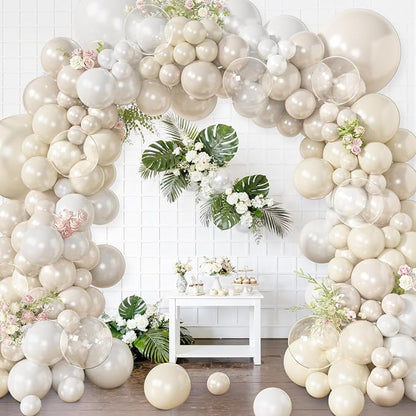 Amandir 173 Pcs Pearl White Balloon Arch Garland Kit | Double-Stuffed Pearl - Image 7
