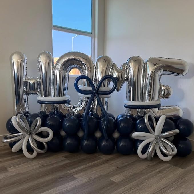 Silver HOME Balloons 40 Inch, Large HOME Letter Banner - Image 5