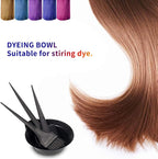Hair Dye Color Brush and Bowl Set, Color Bowl Brushes Tool Mixing Bowl Kit Tint Comb for Hair Tint Dying Coloring Applicator (Black)