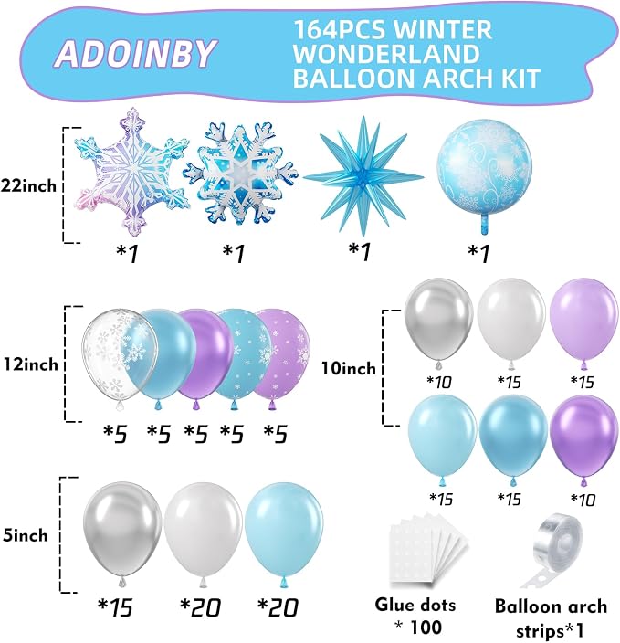 Frozen Balloon Arch Garland Kit - Image 2