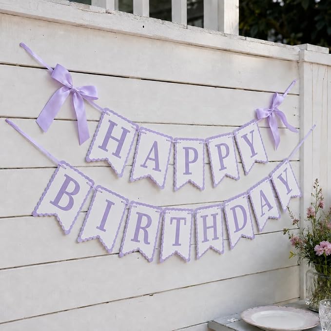 Lavender Happy Birthday Banner - Image 4