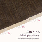 GOO GOO Tape in Hair Extensions Human Hair, 4A Chocolate Brown, 4cm Wide Tape, 18inch 20pcs 80g, Real Human Hair, Seamless Tape in, Instant Length&Volume