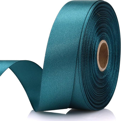 7/8 Inch 30 Yards Greenish Blue Satin Craft Ribbon-Single Face Polyester Ribbon by Unknown