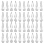 2 Inch Silver Grey Hair Clips Barrettes Metal Snap Clips for Women Durable Water Drop Ideal Hair Accessories for Hairdressing Wedding and Everyday Use 20 pcs