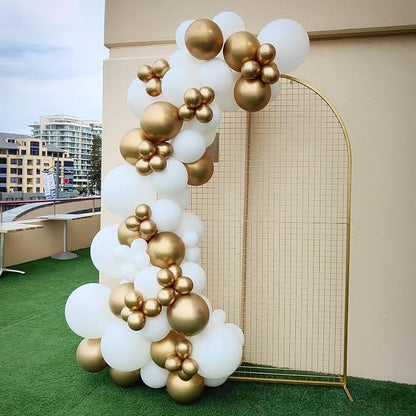 White and Gold Latex Balloons, Baby Shower Party Decorations - Image 5
