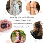 JessLab Spiral Hair Ties, 20 Pcs Traceless Phone Cord Hair Ties No Crease Spiral Bracelet Plastic Coil Ponytail Holders No-Damage Headband Hair Accessory for Girls Women Ladies (Dark Colored Matte)