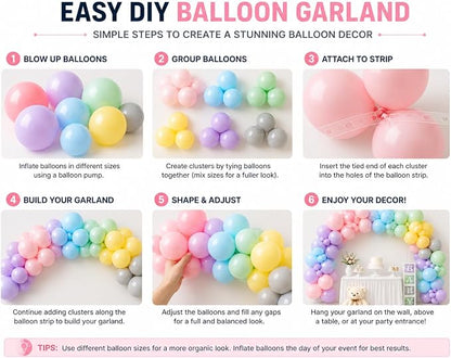Pastel Balloon Garland Kit 120 Pack – Macaron Pastel Balloons - Image 5
