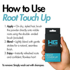 Hair Genetics Root Touch Up Hair Color Root Cover Up with Double-Ended Brush for Hair Color for Gray Hair Coverage - Portable Hair Powder Solution for Quick Gray Coverage (Black, 6g)