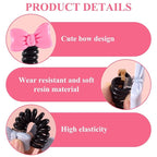 4PCS Bow Spiral Hair Ties, 4 Colors Bowknot Phone Cord Ponytail Holders for Women, Elegant Rubber Hair Coils, Stylish Hair Accessories for Party, Daily Use