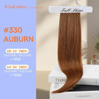 Full Shine Auburn Brown Clip in Hair Extensions Auburn Hair Extensions Clip ins for Straight Hair for White Women Triple Weft 16 Inch 7 Pcs 120 G