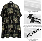 Hair Cut Cape Bass Fishing Camo Camouflage American Flag Hunting Black Hair Cutting Gown, Lightweight Hairdresser Apron for Hair Cutting, Haircut Tools