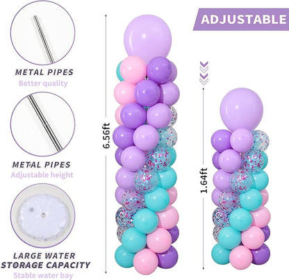 Pink and Purple Balloon Column Stand Kit Set of 2 - Image 2