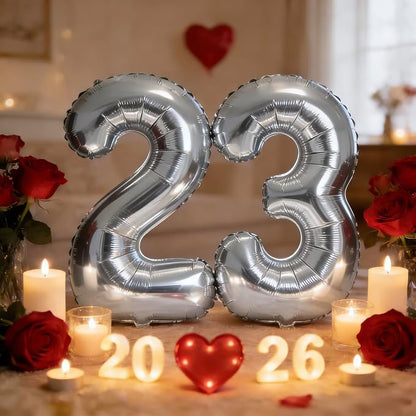 10 Pcs Silver Number 0-9 Balloons 16 Inch Number Mylar Foil Balloons Custom - Image 7