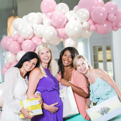 110pcs Pink and Pearl White Balloons Garland Arch Kit, 18/12/10/5 Inch | Pastel - Image 6