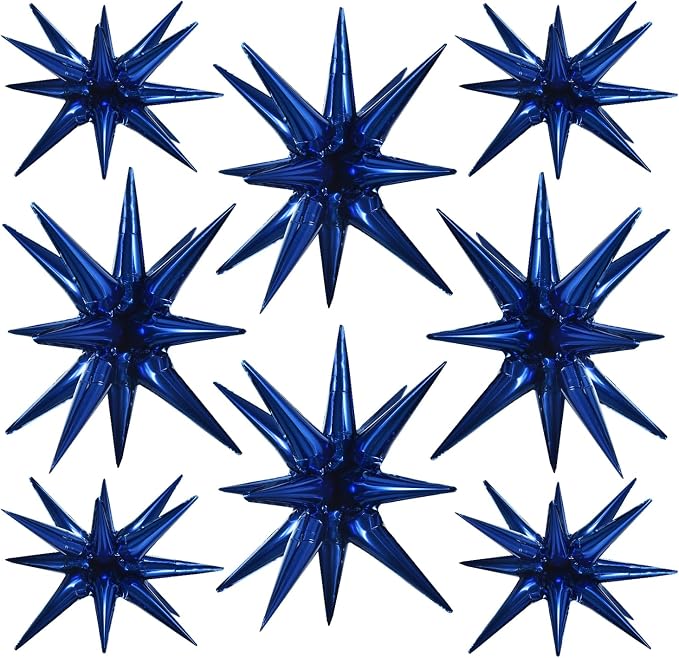 TONIFUL 8 Pcs Star Balloons Navy Blue Foil Explosion Balloon Party Decor | 2 by TONIFUL