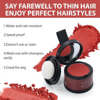 2 Pack Hairline Powder for Women and Men, Used to Root Touch Up Hair Color, Thinning and Gray Hair Coverage and Bald Spots Coverage, Red