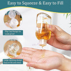 Cosywell Travel Shampoo Bottles 4pcs 3.4oz TSA Approved Leak Proof Empty Containers with Flip Cap