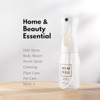 mimosu Continuous Mist Spray Bottle, 10oz – Refillable Sprayer for Hair Styling, Salon, Rice Water DIY, Curly Care Product
