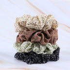 IVARYSS Extra Large Scrunchies for Women's Hair, Premium Satin Soft Jumbo Scrunchy, XL 6 inch Big Elastic Thick Band Hair Accessories, 4 Pack, Dots