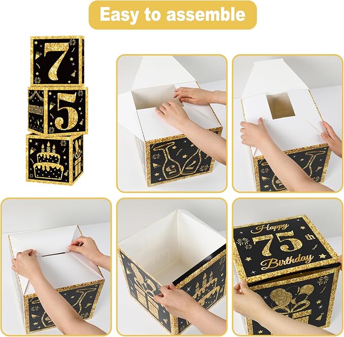 DataMoon 75th Birthday Decorations Boxes - Image 5