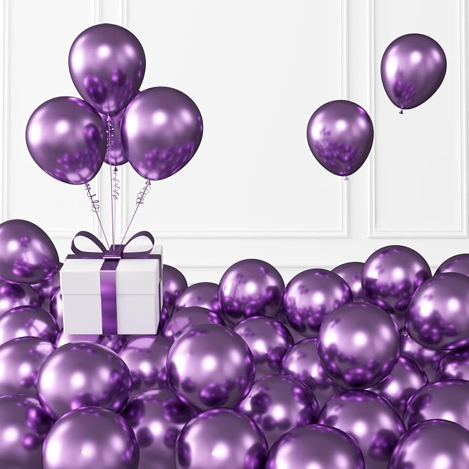 Metallic Purple Balloons, Birthday Decoration, Wedding Party, Baby Shower by KALOR