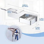Hair Dryer Holder Wall Mounted, Hair Straightener Holder Stainless Steel, Adhesive Blow Dryer and Hair Straightener Holder, Bathroom Bedroom Hair Tool Organizer for Flat Iron,Curling Iron,Hairdryer