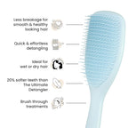 Tangle Teezer Fine & Fragile Ultimate Detangler Brush, Dry & Wet Hair Brush to Detangle & Reduce Breakage, Large, Seafoam Blue