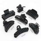 SEVEN LUCKY LIGHT Hair Clips for Women,7 Pcs Different Sizes and Styles Claw Clips,Black Hair Clips for Thick Hair,Thin Hair