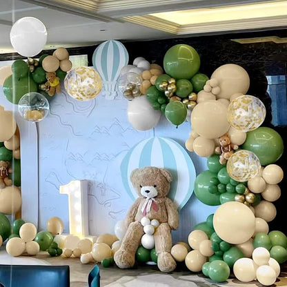MEBAY Green White Sand Balloon Arch Kit - Image 7