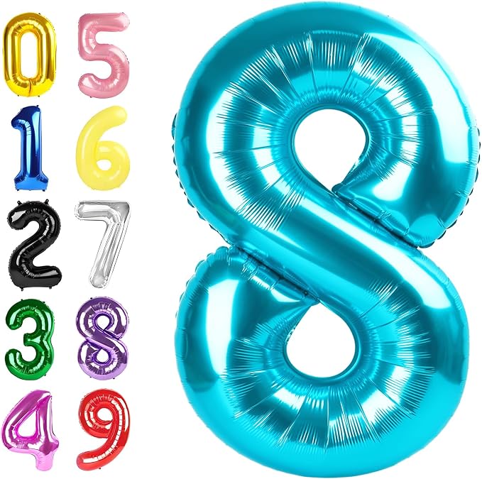 7 Balloon Number 40 Inch Light Blue by Argthjy
