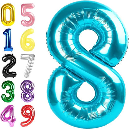 7 Balloon Number 40 Inch Light Blue by Argthjy