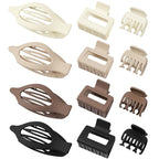 3 Styles 12PCS Hair Clips for Women Small Medium Big Claw Clips for Thin Thick Hair 4.6'' Flat Hair Claws 2'' Rectangle |Small Double Row Hair Claw Clips Combination Hair Accessories for Women