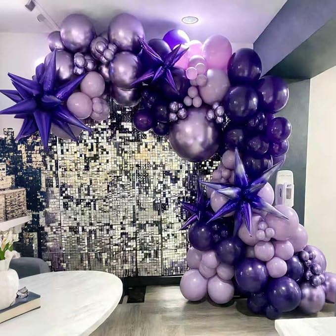 YMSZ Purple Balloon Garland Arch Kit, - Image 4