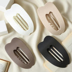 Large Flat Hair Clips for woman,4PCS French Flat Hair Claw Clips,Duckbill Hair Clips for Thick and Thin Hair,Matte No-Slip Hair Clip Strong Hold Barrettes (Multicolor)
