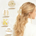 Teen Girl Gifts Trendy Stuff | Letter Hair Clips,Cute Initial Hair Clips for Girls,8-18 Year Old Girl Birthday Gifts,Hair Claw Accessories - Gold,F
