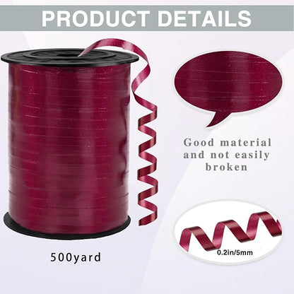 500 Yards Curling Ribbon, 1/5 Inch Shiny Ribbon, Balloon String, Party - Image 2