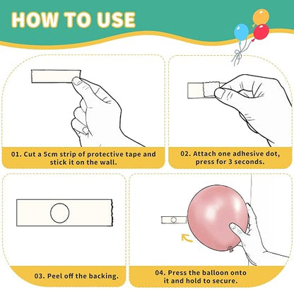 Wall-Safe Balloon Glue Dots Set, No Residue Decoration Kit - Image 3