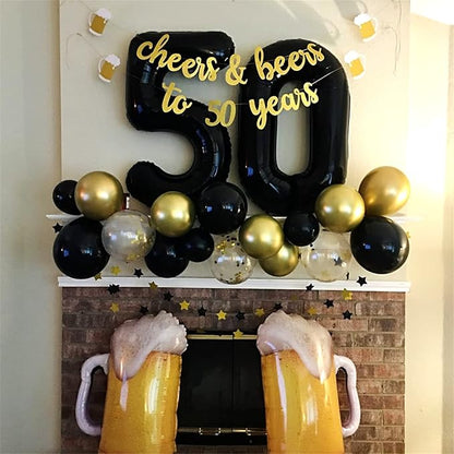 Black Foil Balloon Number 2, Large Number 2 Helium Balloon - Image 8