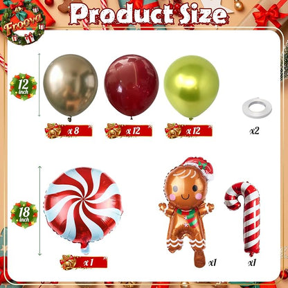 Red and Green Christmas Balloon - Image 2